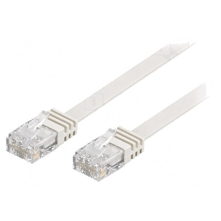 Cabluri patch U/UTP 6 litat Cu PVC alb 2m 32AWG | Electronic-mag.ro | Componente Electronice