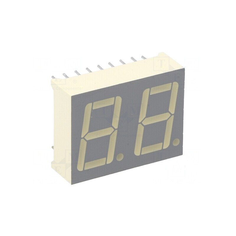 Afișaj LED 7 segmente 14mm 0,56 Nr.car: 2 verde 2÷10,5mcd | Electronic-mag.ro | Componente Electronice Afișaj LED 7 segmente 14mm 0,56 Nr.car: 2 verde 2÷10,5mcd | Electronic-mag.ro | Componente Electronice