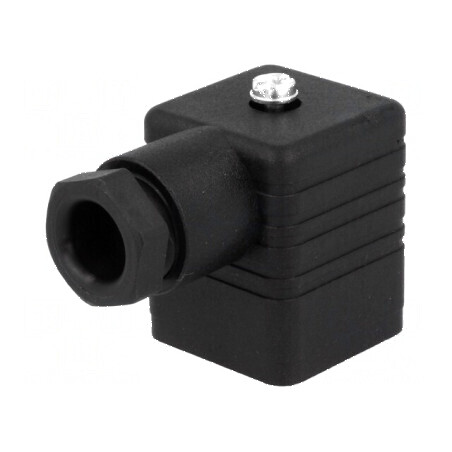 Conector cu valvă mufa A 18mm mamă PIN 4 unghi 90° | Electronic-mag.ro | Componente Electronice
