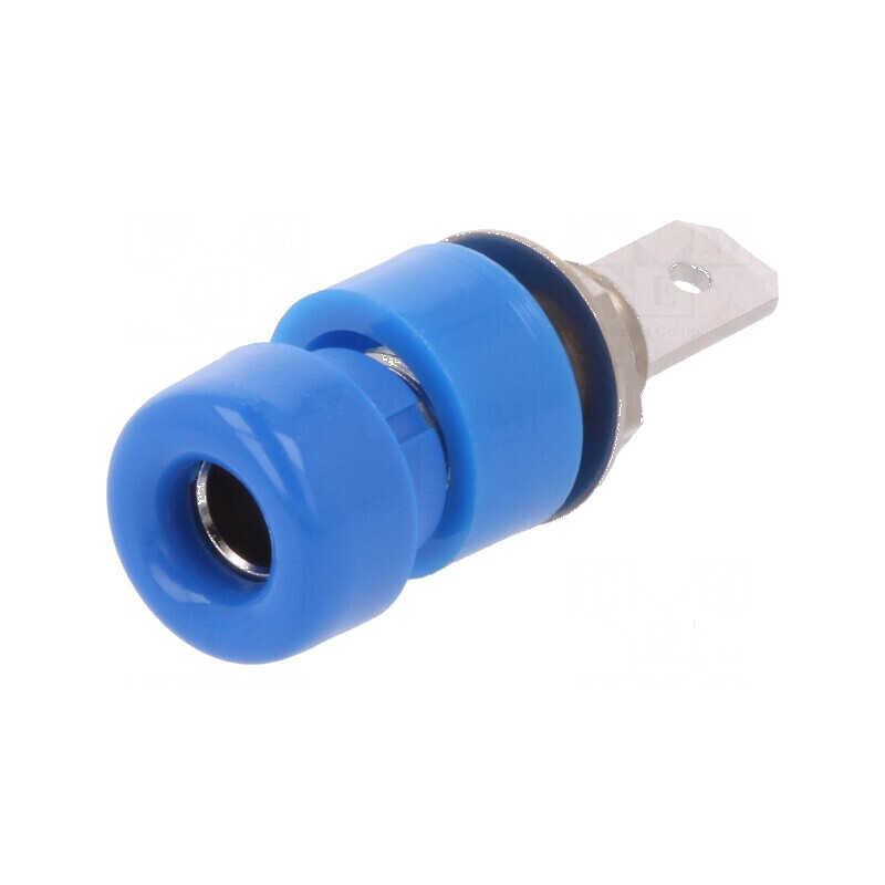 Conector banană 4mm soclu 32A 33VAC 70VDC albastru nichelat | Electronic-mag.ro | Componente Electronice Conector banană 4mm soclu 32A 33VAC 70VDC albastru nichelat | Electronic-mag.ro | Componente Electronice