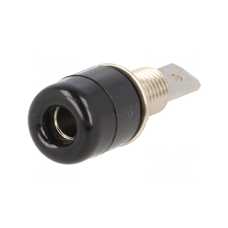 Conector banană 4mm soclu 32A 33VAC 70VDC negru nichelat | Electronic-mag.ro | Componente Electronice Conector banană 4mm soclu 32A 33VAC 70VDC negru nichelat | Electronic-mag.ro | Componente Electronice