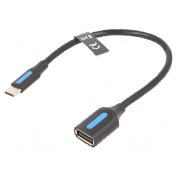 Cablu USB 2.0 A la C 0,15m negru | Electronic-mag.ro | Componente Electronice