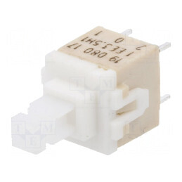 Comutator tastatură DPST 0,1A/32VDC alb 3,5N | Electronic-mag.ro | Componente Electronice