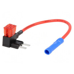 Splitter auto ATM 10A cu siguranţă mini x2 1mm2 - Roşu | Electronic-mag.ro | Componente Electronice