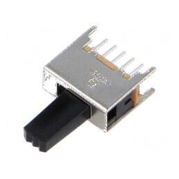 Comutator glisant DPDT 0,3A/125VAC ON-ON THT 2 poziții | Electronic-mag.ro | Componente Electronice