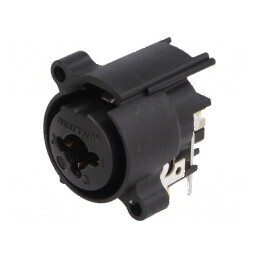 Conector Jack 6,3mm XLR soclu mamă unghi 90° THT 3A | Electronic-mag.ro | Componente Electronice
