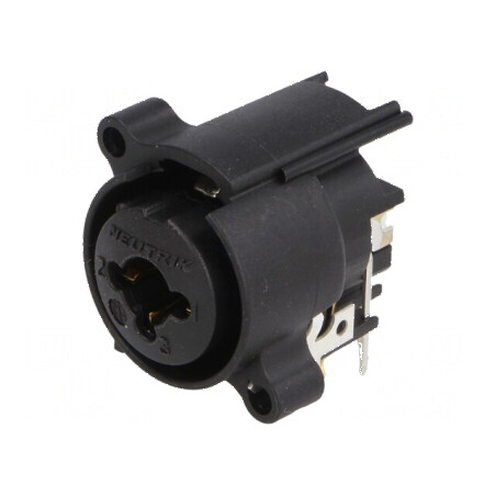Conector Jack 6,3mm XLR soclu mamă unghi 90° THT 3A | Electronic-mag.ro | Componente Electronice