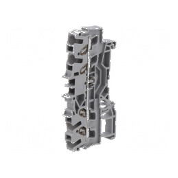 Term. îmbinare şine 2,5mm² 4 borne gri 2002 TS35 | Electronic-mag.ro | Componente Electronice