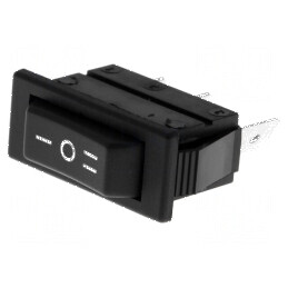 Rocker SP3T 16A/250VAC 20A/28VDC Negru ON-OFF-ON | Electronic-mag.ro | Componente Electronice