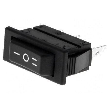 Rocker SP3T 16A/250VAC 20A/28VDC Negru ON-OFF-ON | Electronic-mag.ro | Componente Electronice
