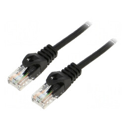 Cabluri patch U/UTP 6 litat Cu LSZH negru 1,5m 26AWG | Electronic-mag.ro | Componente Electronice
