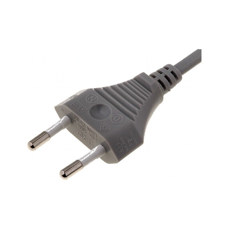 Cablu 2x0,5mm2 CEE 7/16 cu mufă PVC 1,8m gri 2,5A | Electronic-mag.ro | Componente Electronice Cablu 2x0,5mm2 CEE 7/16 cu mufă PVC 1,8m gri 2,5A | Electronic-mag.ro | Componente Electronice
