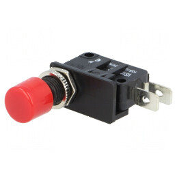 Comutator acţionat prin apăsare Poz 2 SPDT 10A 250VDC Ø 13mm | Electronic-mag.ro | Componente Electronice