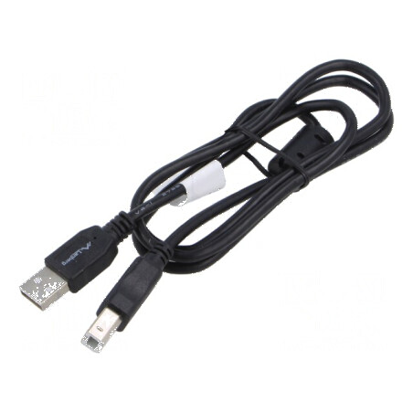 Cablu USB 2.0 A la B 1m negru aurit | Electronic-mag.ro | Componente Electronice
