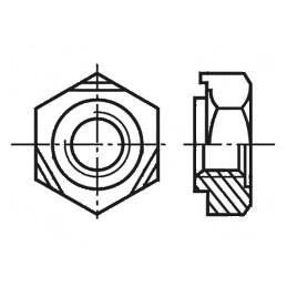 Piuliță hexagonală M8 oțel inoxidabil A2 14mm | Electronic-mag.ro | Componente Electronice