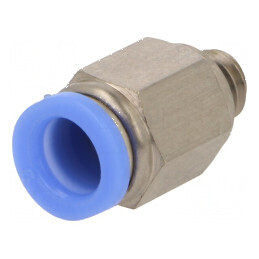 Racord push-in simplu alamă nichelată M6 0,95÷10bar | Electronic-mag.ro | Componente Electronice