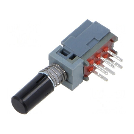 Comutator apăsare DPDT 2 poziții 0,1A/30VDC negru | Electronic-mag.ro | Componente Electronice