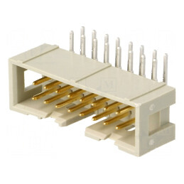 Conector IDC soclu tată 16 PIN 90° THT 1,27mm | Electronic-mag.ro | Componente Electronice