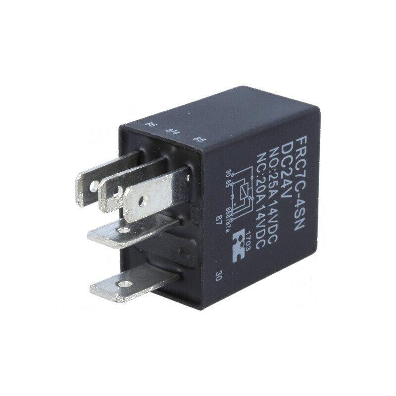 Releu electromagnetic SPDT 24VDC 25A pentru autovehicule | Electronic-mag.ro | Componente Electronice Releu electromagnetic SPDT 24VDC 25A pentru autovehicule | Electronic-mag.ro | Componente Electronice