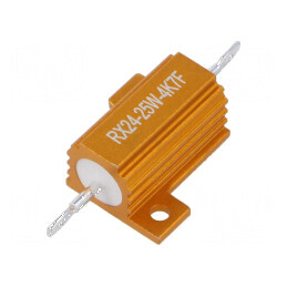 Rezistor bobinat 4,7kΩ 25W ±1% cu radiator pentru lipit | Electronic-mag.ro | Componente Electronice