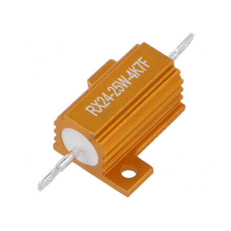 Rezistor bobinat 4,7kΩ 25W ±1% cu radiator pentru lipit | Electronic-mag.ro | Componente Electronice
