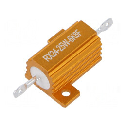 Rezistor bobinat 6,8kΩ 25W ±1% cu radiator pentru lipit | Electronic-mag.ro | Componente Electronice