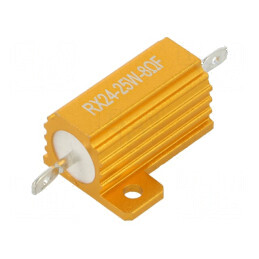 Rezistor bobinat 8Ω 25W ±1% cu radiator pentru lipit | Electronic-mag.ro | Componente Electronice