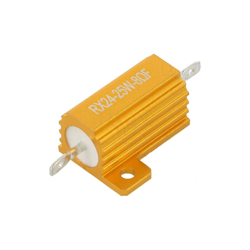 Rezistor bobinat 8Ω 25W ±1% cu radiator pentru lipit | Electronic-mag.ro | Componente Electronice