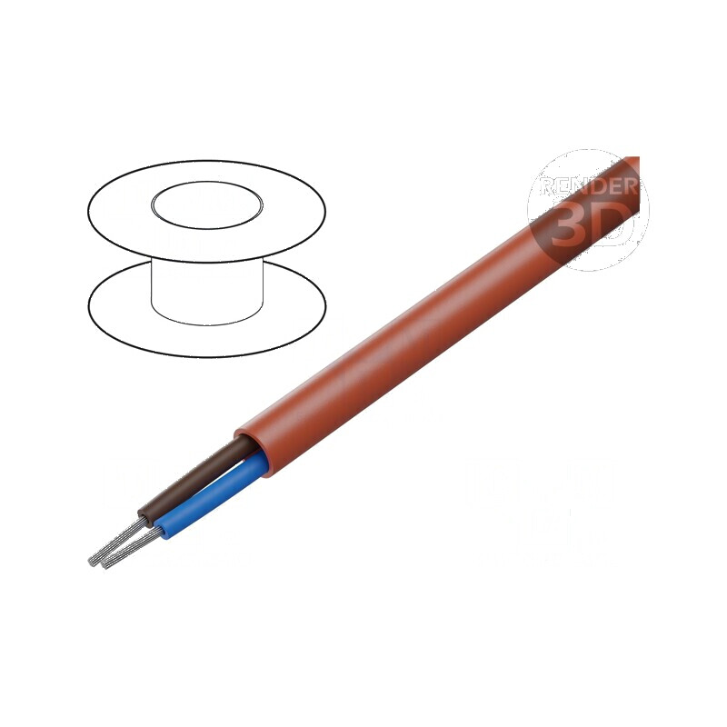 Cablu silicon roșu SiHF-J 2x1mm² -60° la 180°C | Electronic-mag.ro | Componente Electronice