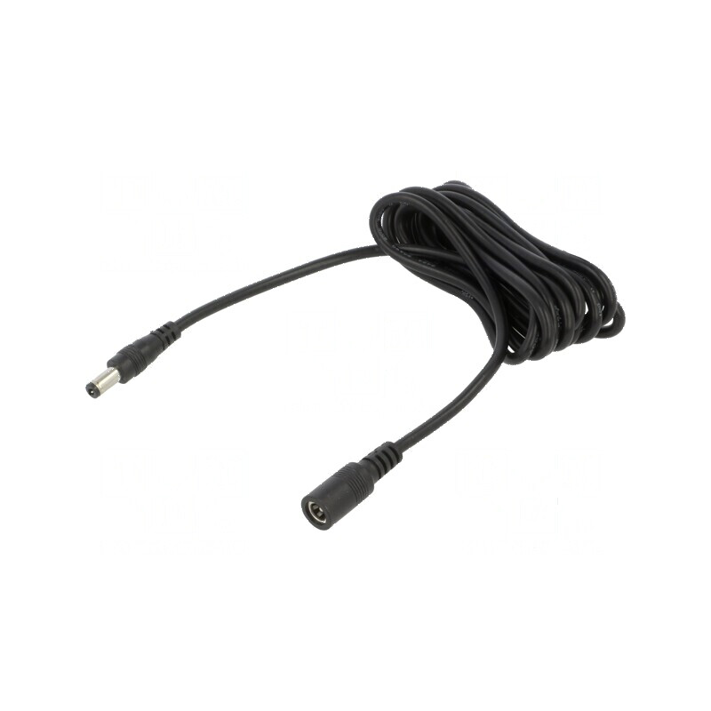 Cablu DC 5,5/2,1mm cu mufă și soclu drept 2x0,5mm2 negru | Electronic-mag.ro | Componente Electronice Cablu DC 5,5/2,1mm cu mufă și soclu drept 2x0,5mm2 negru | Electronic-mag.ro | Componente Electronice