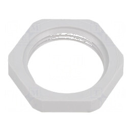 Piuliță NPT1 poliamidă gri deschis cu flanșă -20÷100°C | Electronic-mag.ro | Componente Electronice