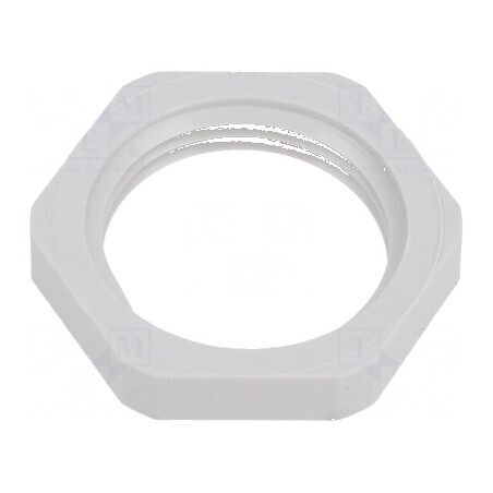 Piuliță NPT1 poliamidă gri deschis cu flanșă -20÷100°C | Electronic-mag.ro | Componente Electronice