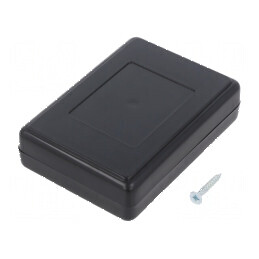 Carcasă universală ABS neagră 59mm x 84mm x 23mm | Electronic-mag.ro | Componente Electronice