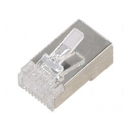 Conector RJ45 Cat 6 ecranat 8p8c IDC | Electronic-mag.ro | Componente Electronice