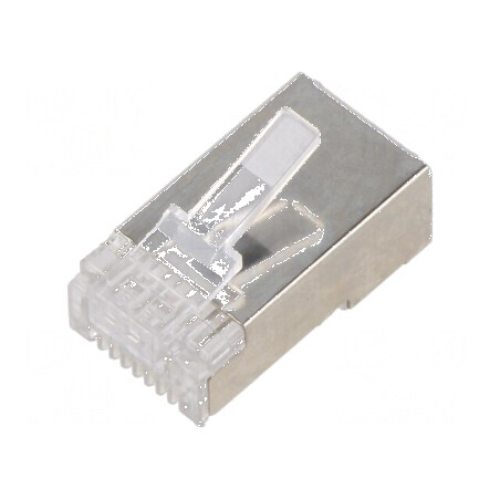 Conector RJ45 Cat 6 ecranat 8p8c IDC | Electronic-mag.ro | Componente Electronice