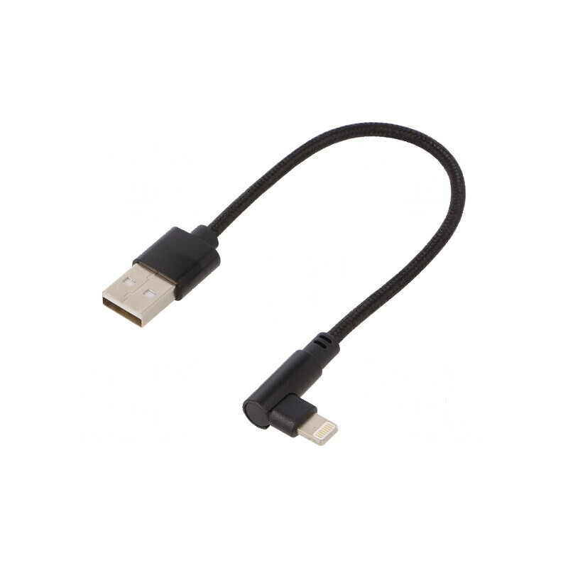 Cablu USB 2.0 Apple Lightning la USB A, 0,2m, unghi | Electronic-mag.ro | Componente Electronice Cablu USB 2.0 Apple Lightning la USB A, 0,2m, unghi | Electronic-mag.ro | Componente Electronice