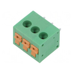 Regletă de conexiuni pentru PCB 5mm - 3 piste cu buton | Electronic-mag.ro | Componente Electronice