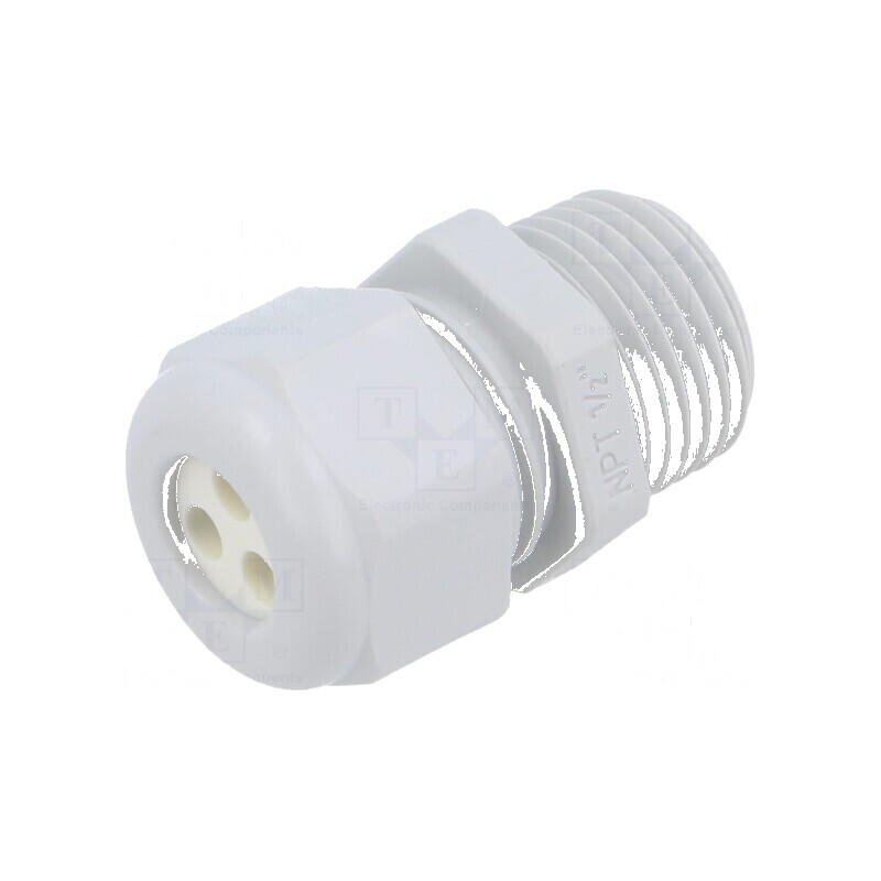 Garnitură etanșare NPT1/2 IP65 gri cu orificii multiple | Electronic-mag.ro | Componente Electronice