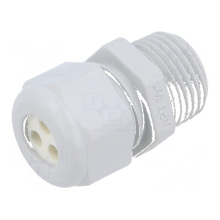Garnitură etanșare NPT1/2 IP65 gri cu orificii multiple | Electronic-mag.ro | Componente Electronice