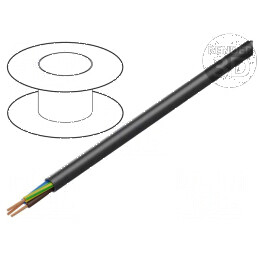 Cablu electric H03VV-F 3x0,75mm2 rotund litat Cu PVC negru 300V | Electronic-mag.ro | Componente Electronice