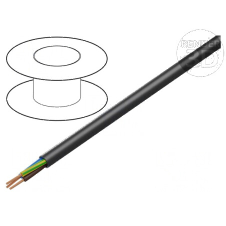Cablu electric H03VV-F 3x0,75mm2 rotund litat Cu PVC negru 300V | Electronic-mag.ro | Componente Electronice