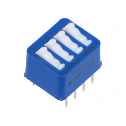Comutator DIP-SWITCH 4 Secţiuni OFF-ON 2 Poz 25-70°C | Electronic-mag.ro | Componente Electronice