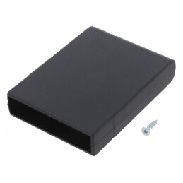 Carcasă ABS neagră cu panou 69mm x 90,5mm x 19mm | Electronic-mag.ro | Componente Electronice