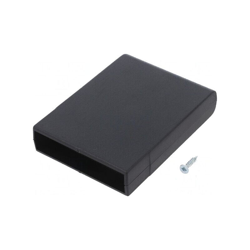 Carcasă ABS neagră cu panou 69mm x 90,5mm x 19mm | Electronic-mag.ro | Componente Electronice