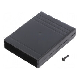 Carcasă universală ABS neagră 68mm x 91mm x 18mm cu şurub x1 | Electronic-mag.ro | Componente Electronice