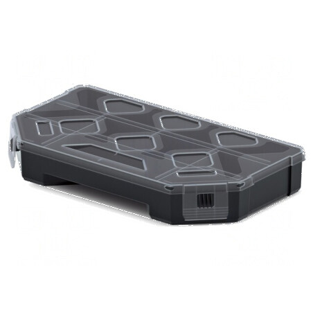 Container colectiv cu partiții negru 243x142x40mm TAGER | Electronic-mag.ro | Componente Electronice