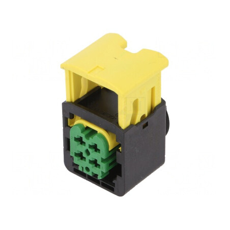 Conector automotive mufă mamă pe cablu PIN 4 verde -40÷140°C | Electronic-mag.ro | Componente Electronice