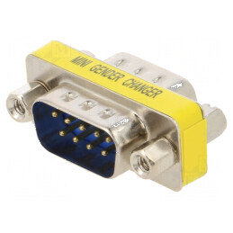 Adaptor D-Sub 9pin tată, conexiune duală | Electronic-mag.ro | Componente Electronice