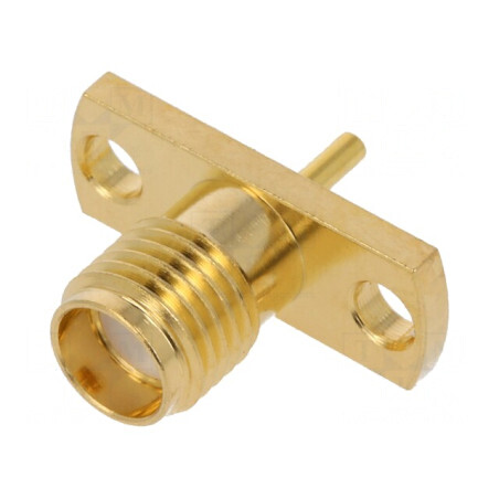 Conector SMA Soclu Mamă Drept pentru Lipire pe Panou | Electronic-mag.ro | Componente Electronice