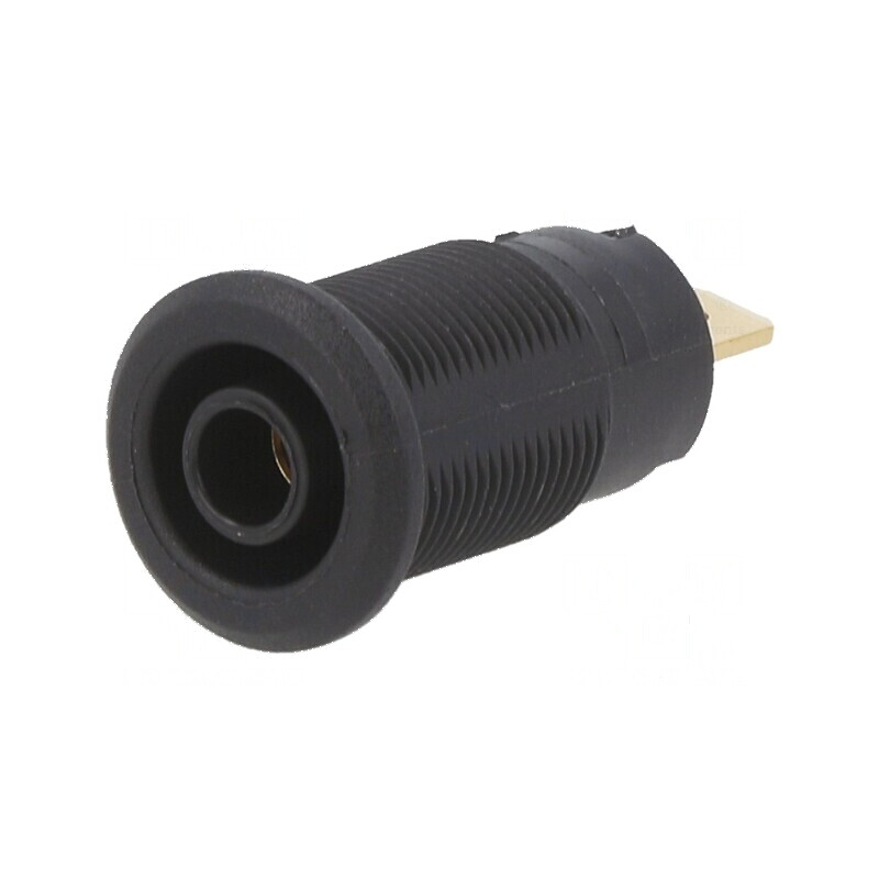 Conector banană 4mm soclu 24A 1kV neagră aurit | Electronic-mag.ro | Componente Electronice Conector banană 4mm soclu 24A 1kV neagră aurit | Electronic-mag.ro | Componente Electronice